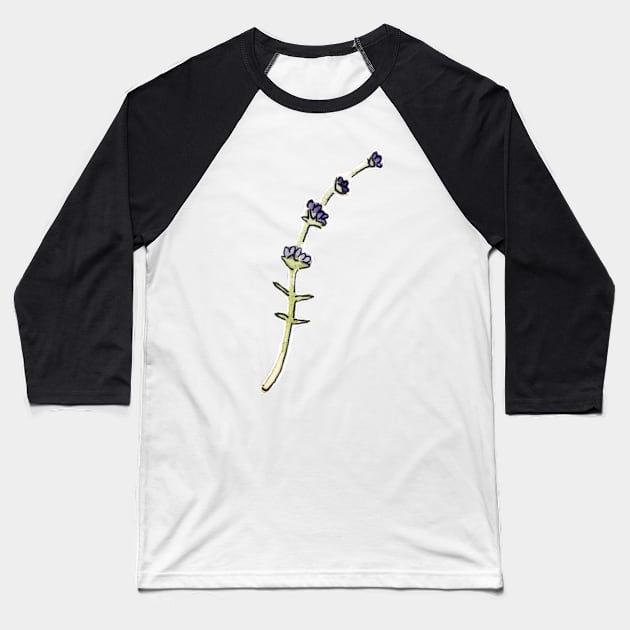 lavender Baseball T-Shirt by locheerio